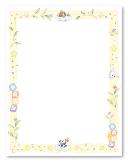 Free baby shower borders - Imagui