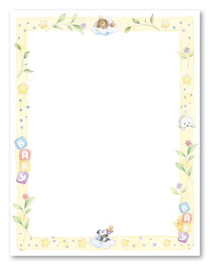 free baby shower clip art borders - photo #23