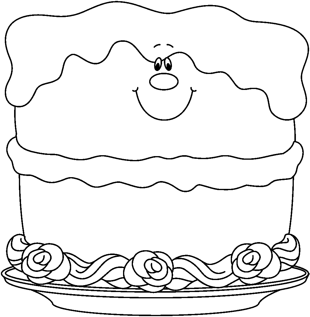 birthday-cake-clip-art-black-and-white -8 | eventscollection.