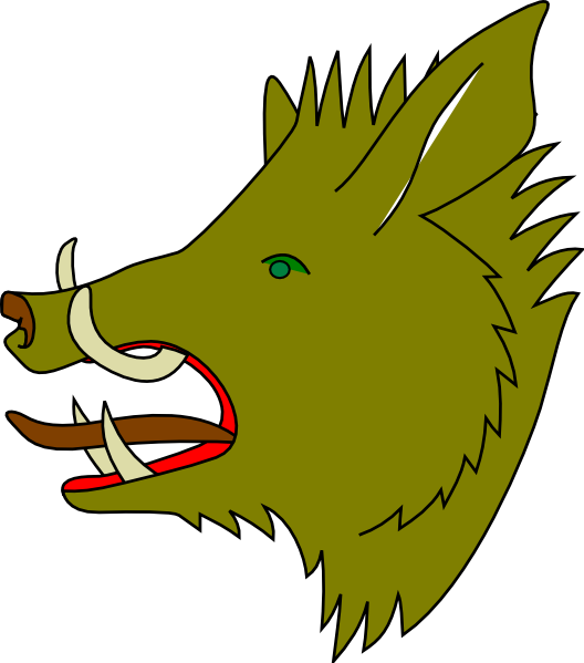 Green Boar clip art - vector clip art online, royalty free ...