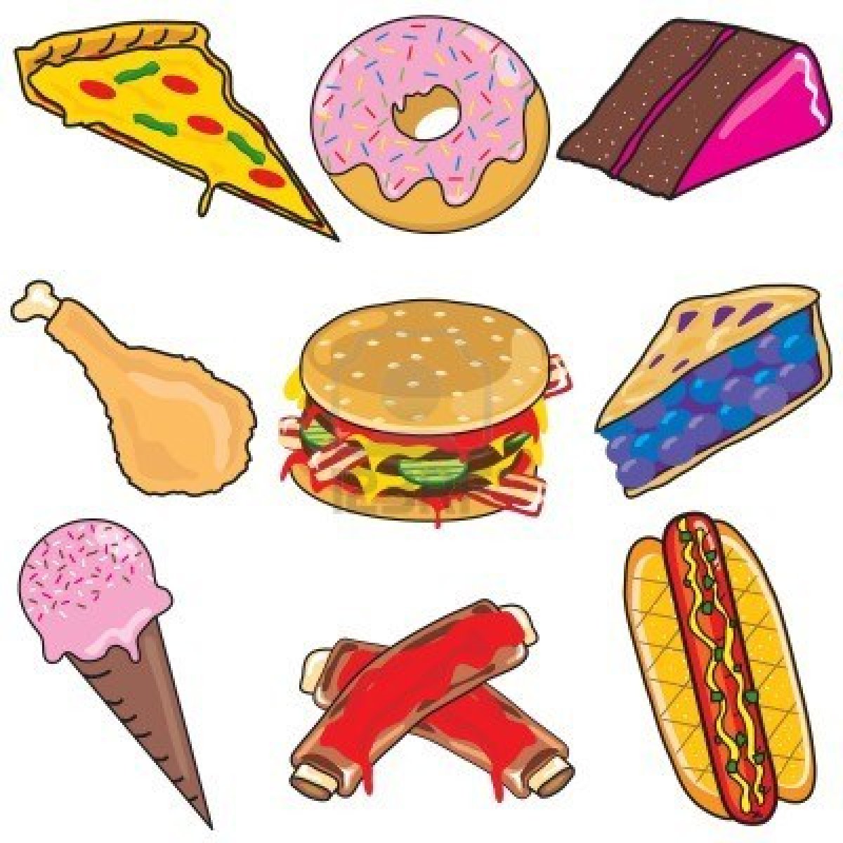 Unhealthy Food Clipart Images & Pictures - Becuo