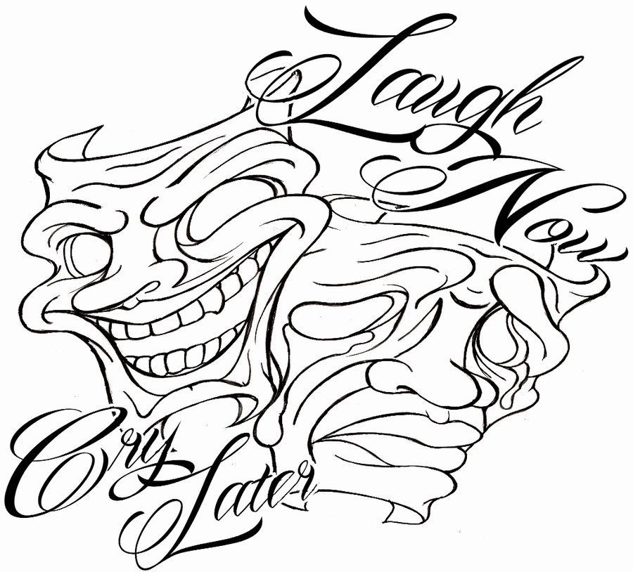 Laugh Now Cry Later Coloring Pages