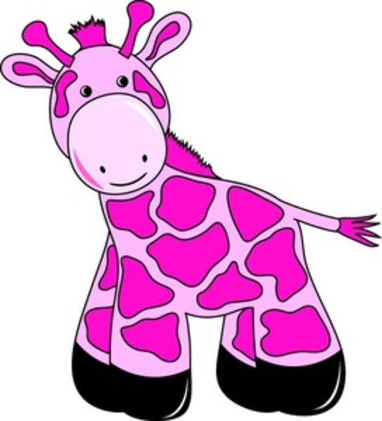 Cartoon Baby Giraffe Smu image - vector clip art online, royalty ...