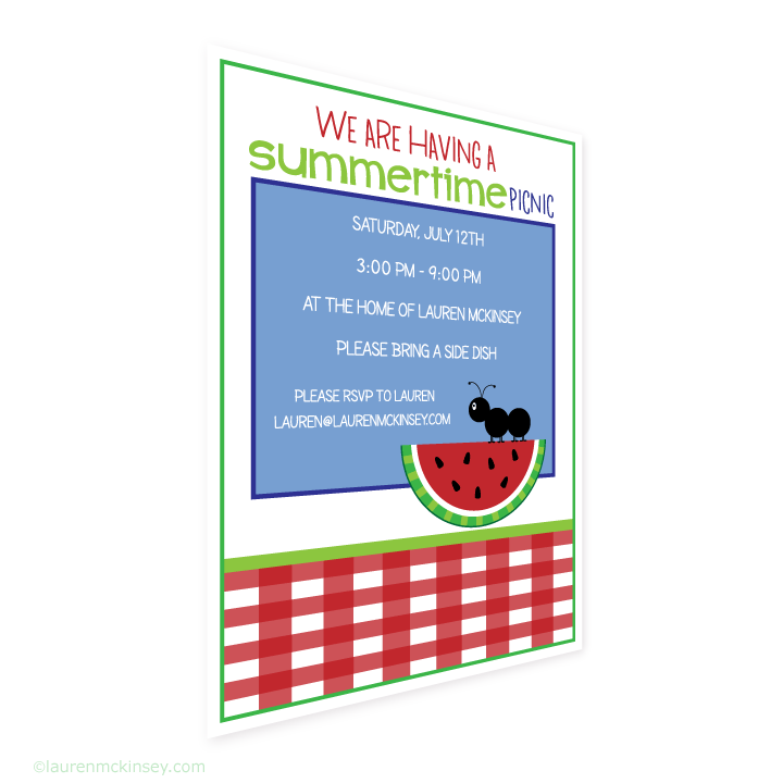 invitation *fill in{summertime fun} | Lauren McKinsey Printables