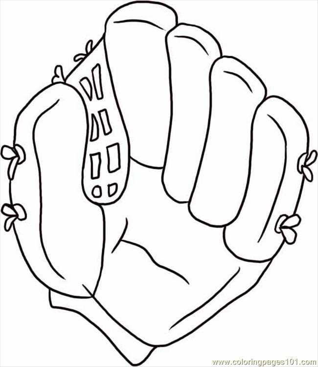 Coloring Pages Draw A Baseball Glove Step 4 (Sports > Baseball ...