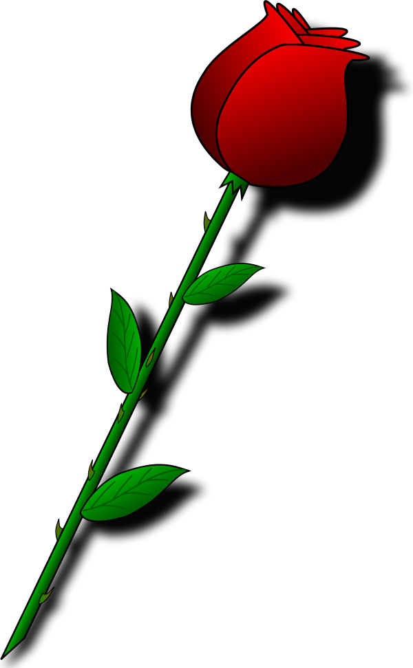 red rose cartoon - vector Clip Art
