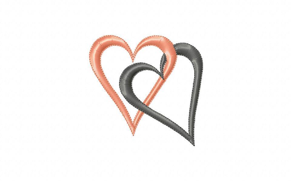Double Hearts ... by IzabellasCloset | Embroidery Pattern