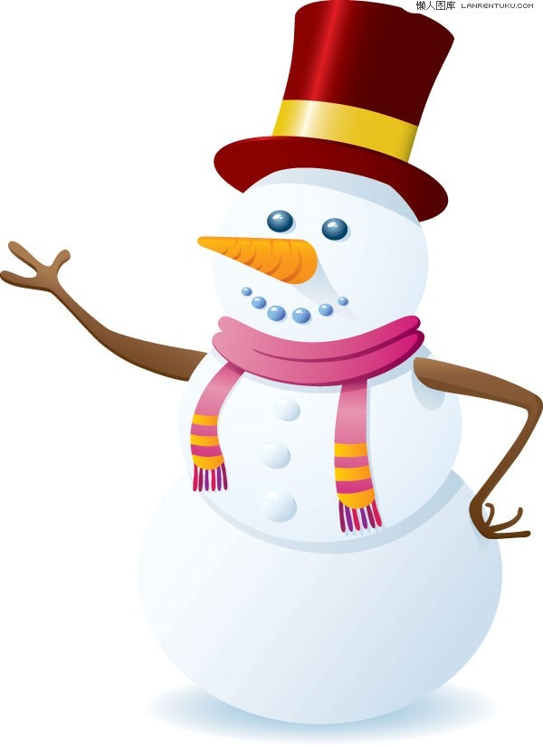 A Christmas snowman vector material | My Free Photoshop World