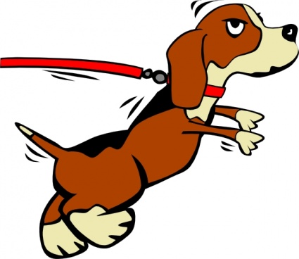 Dog On Leash clip art vector, free vector graphics - ClipArt Best ...