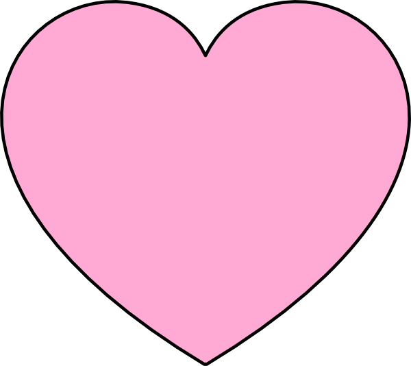Light Pink Heart clip art - vector clip art online, royalty free ...