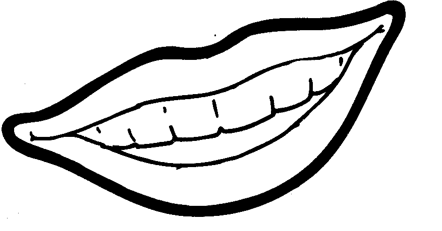 Smiling lips Colouring Pages