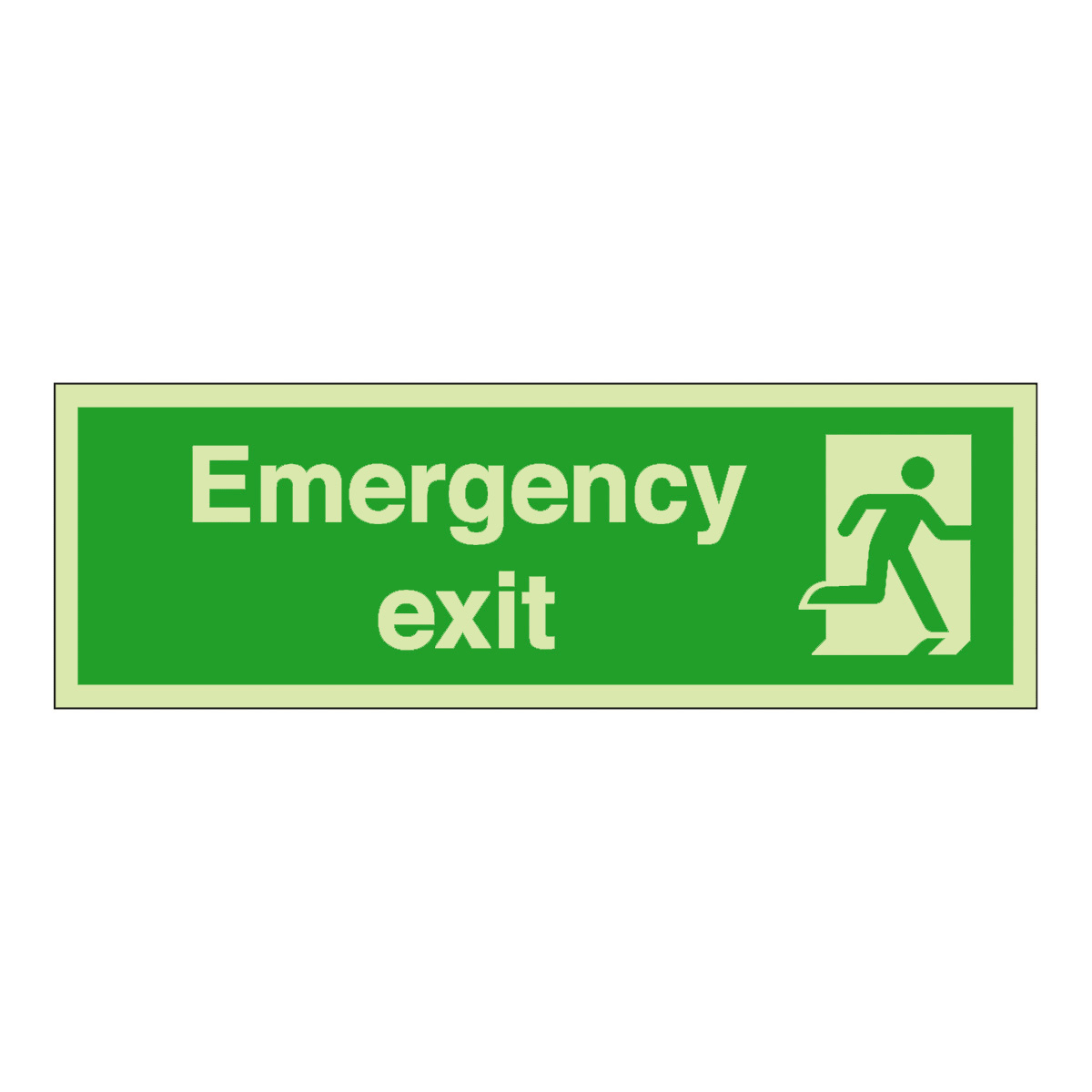 Emergency Exit Safety Sign - Photoluminescent Fire Exit Sign from ...