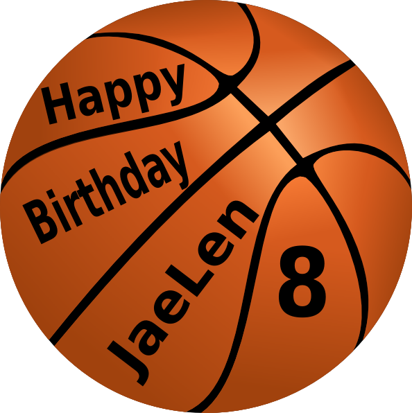 Happy Birthday Basketball clip art - vector clip art online ...