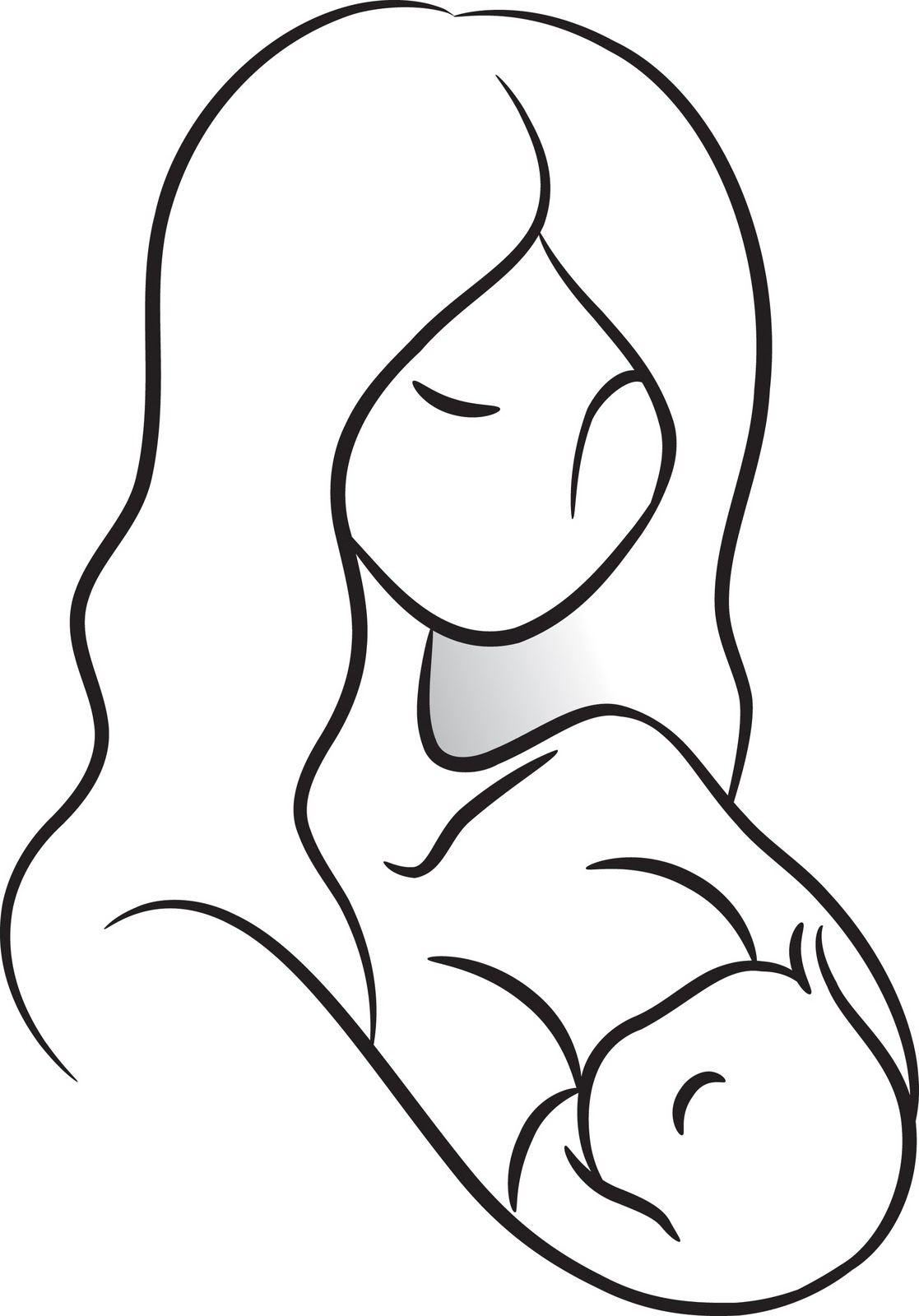 clipart of mother feeding baby - photo #34
