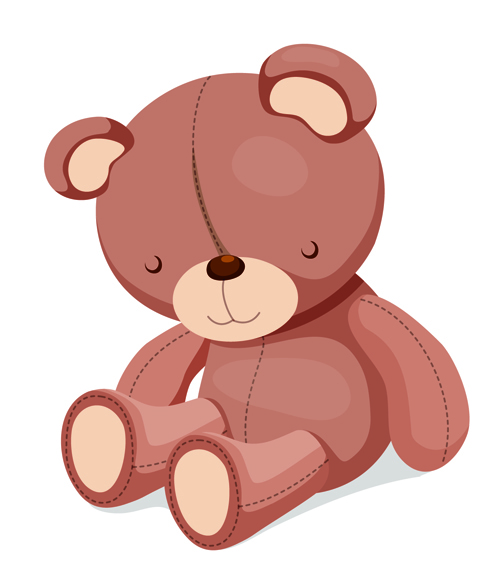 Super cute teddy bear design vector graphics 06 - Vector Other ...