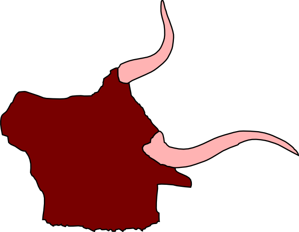 Ox Head With Horns clip art - vector clip art online, royalty free ...