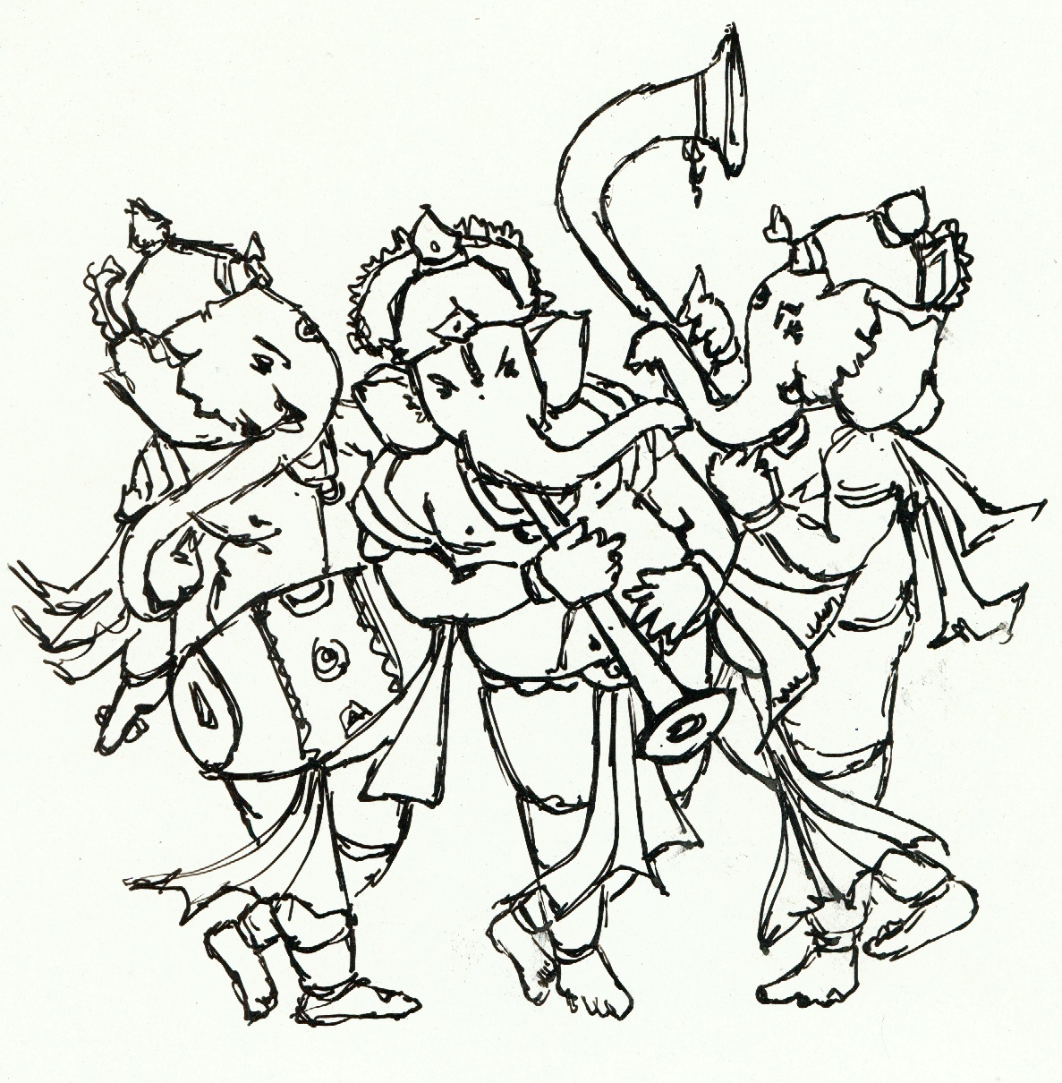 Images For > Ganesha Sketch Drawing