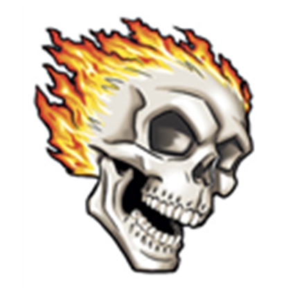 Flaming Skull Tattoo Flash | Cool Eyecatching tatoos