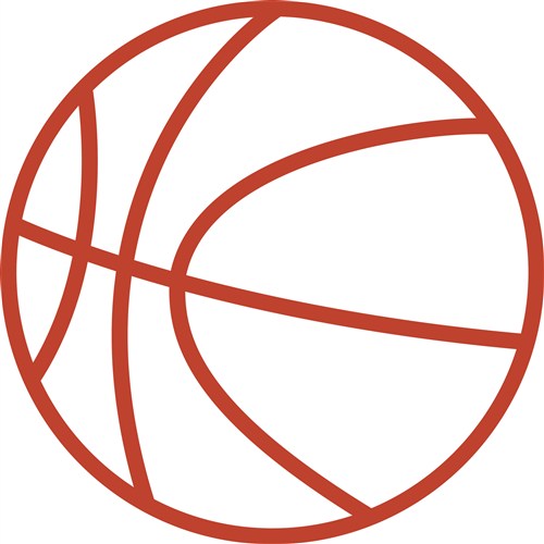 Outlines Vector Design: Basketball Outline from Grand Slam Designs