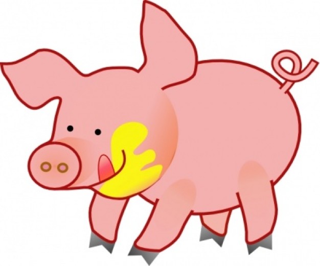Happy Pig clip art Vector | Free Download