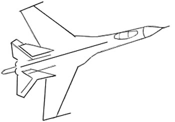 drawing of a airplanes simple