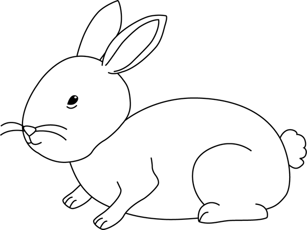 Black and White Bunny Rabbit Clip Art - Black and White Bunny ...