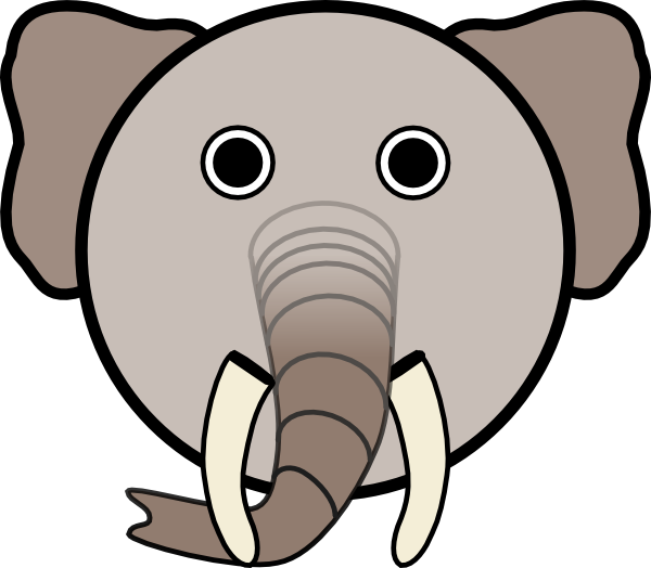Elephant Face Outline Images & Pictures - Becuo