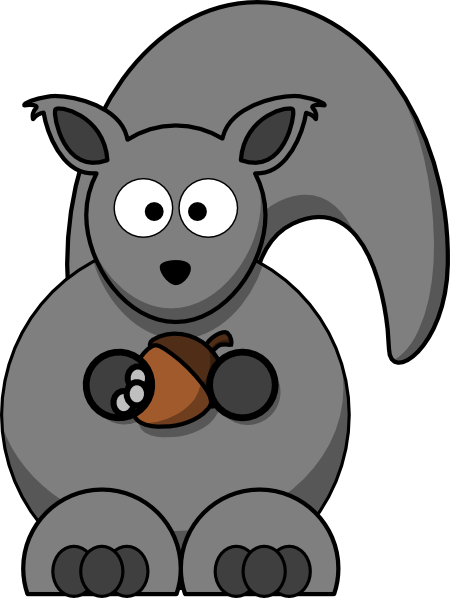 Grey Squirrel clip art - vector clip art online, royalty free ...