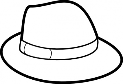 Hat Outline clip art - Download free Other vectors