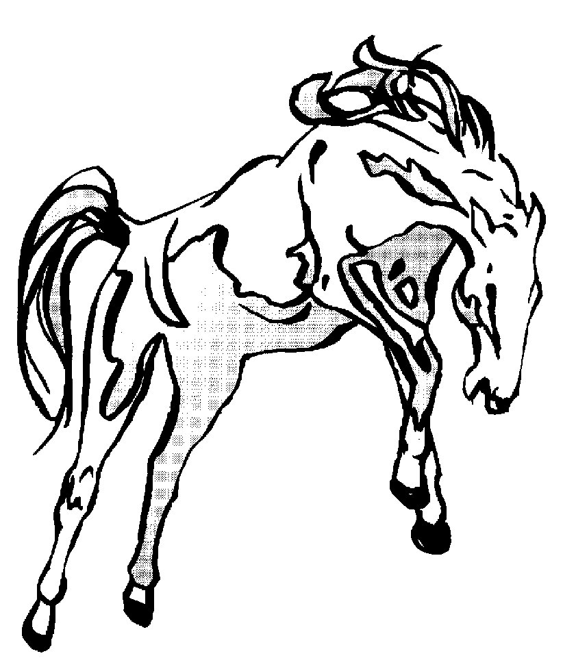 free horse clipart black and white - photo #30