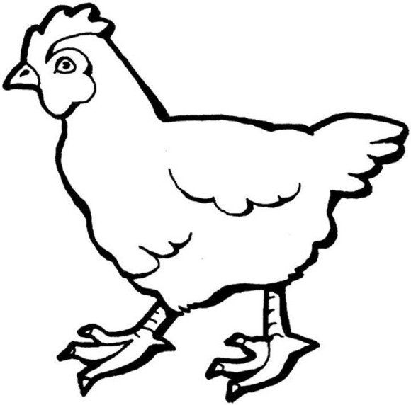 Kids Farm Animal Coloring Pages A Hen - Animal Coloring pages of ...