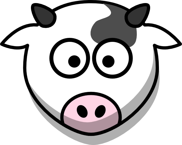 Cow Head Only Small Eyes clip art - vector clip art online ...