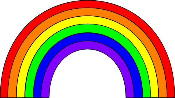 6 Color Rainbow clip art - vector clip art online, royalty free ...