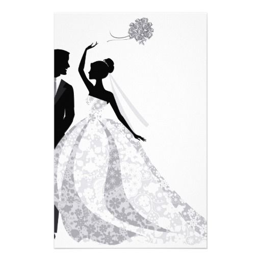 Bride-Groom-Cartoon Stationery Design | Wedding stuff | Pinterest
