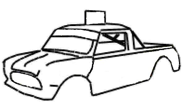 blank car outlines to paint as you like