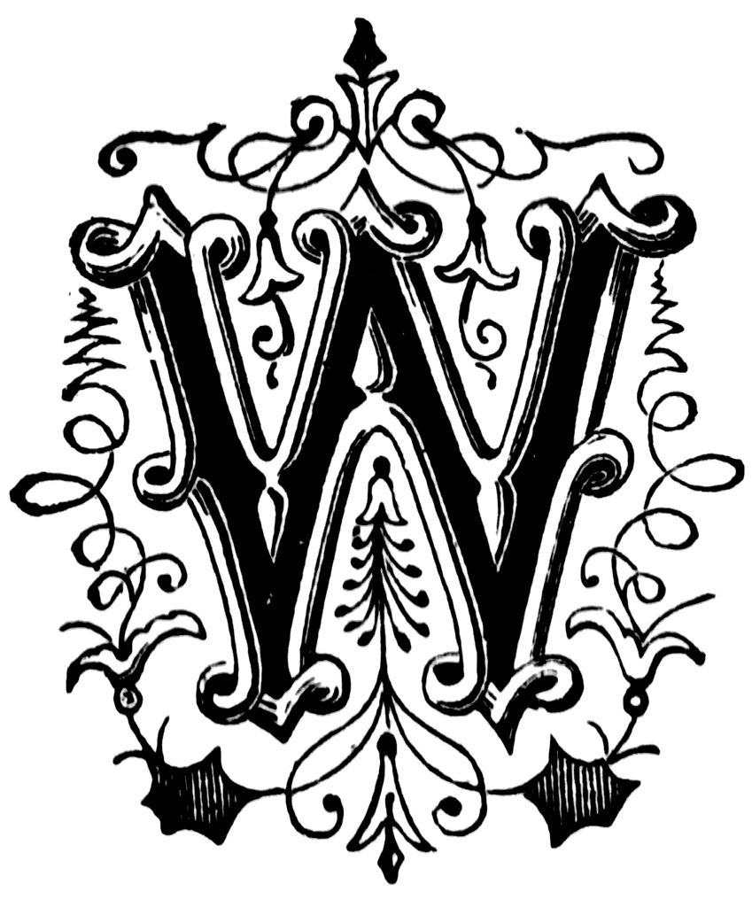 W, Ornamental letter | ClipArt ETC