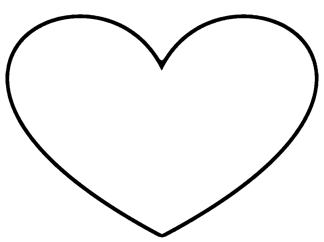 Heart Outline Stencil image - vector clip art online, royalty free ...