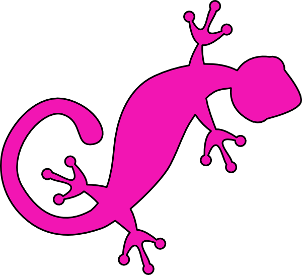 Gecko Sil Pink clip art - vector clip art online, royalty free ...