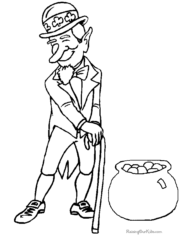 Pot Of Gold Coloring Page Tattoo