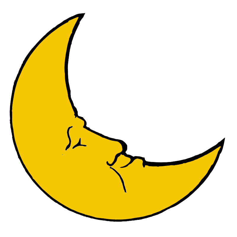 Sleeping Moon Clipart
