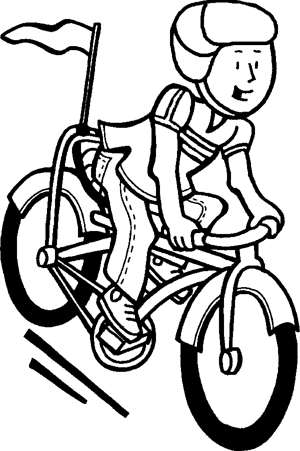 girl bikes Colouring Pages (page 2)