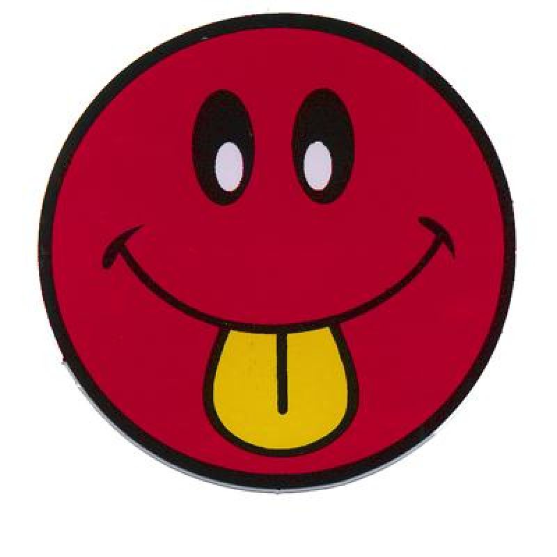 Sticker ° Smiley with Tongue - red/