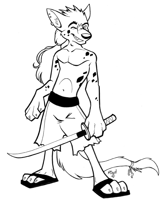 Random Hyena with Katana by marymouse on deviantART