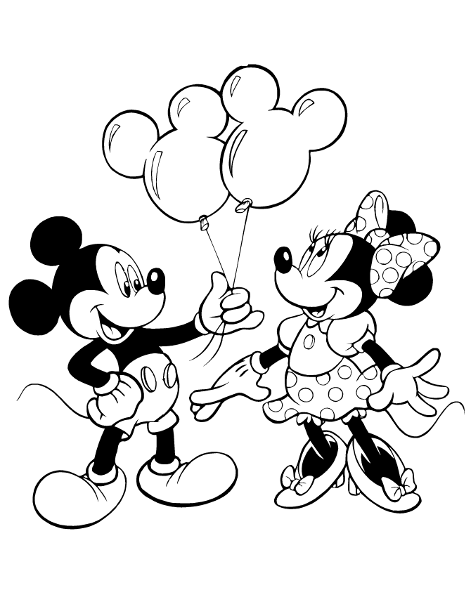 Mickey Mouse And Friends Coloring Page | HM Coloring Pages