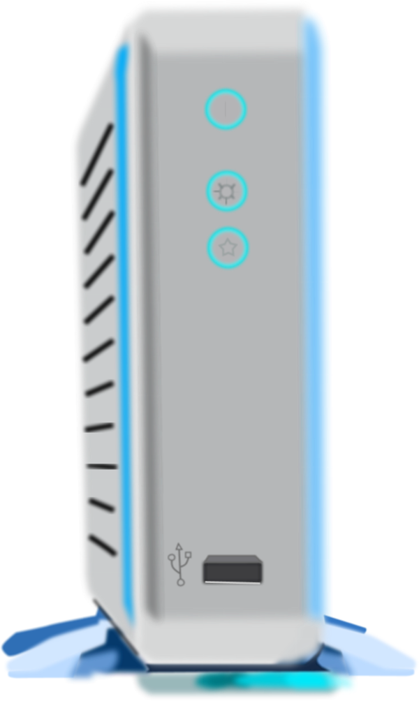 USB HD External with led light - vector Clip Art