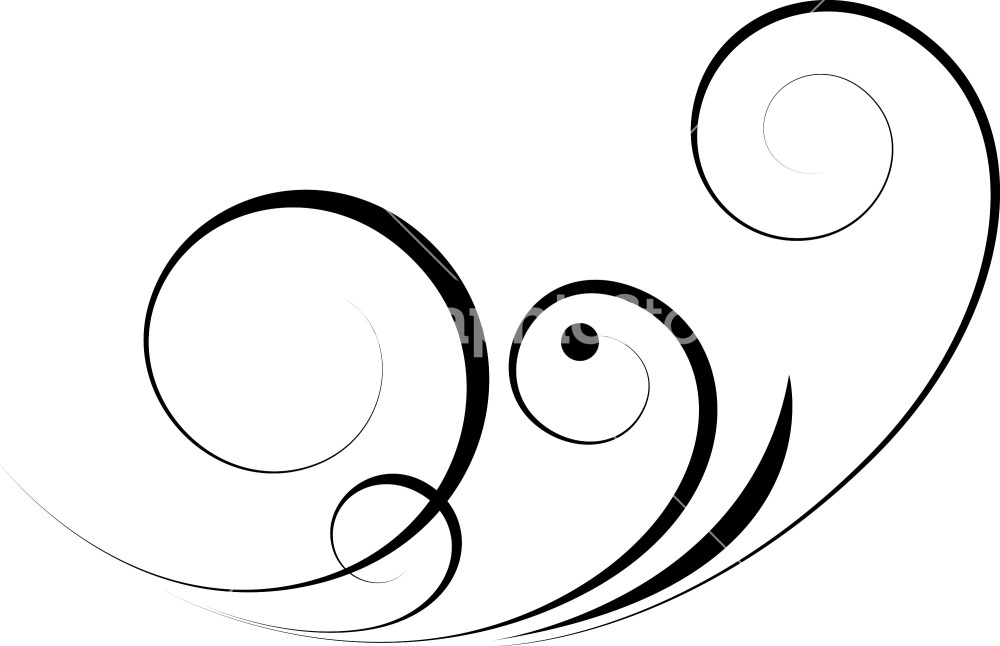 Swirl Flourish Element Stock Image