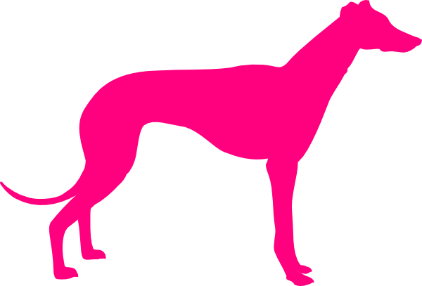 Pink Greyhound clip art - vector clip art online, royalty free ...