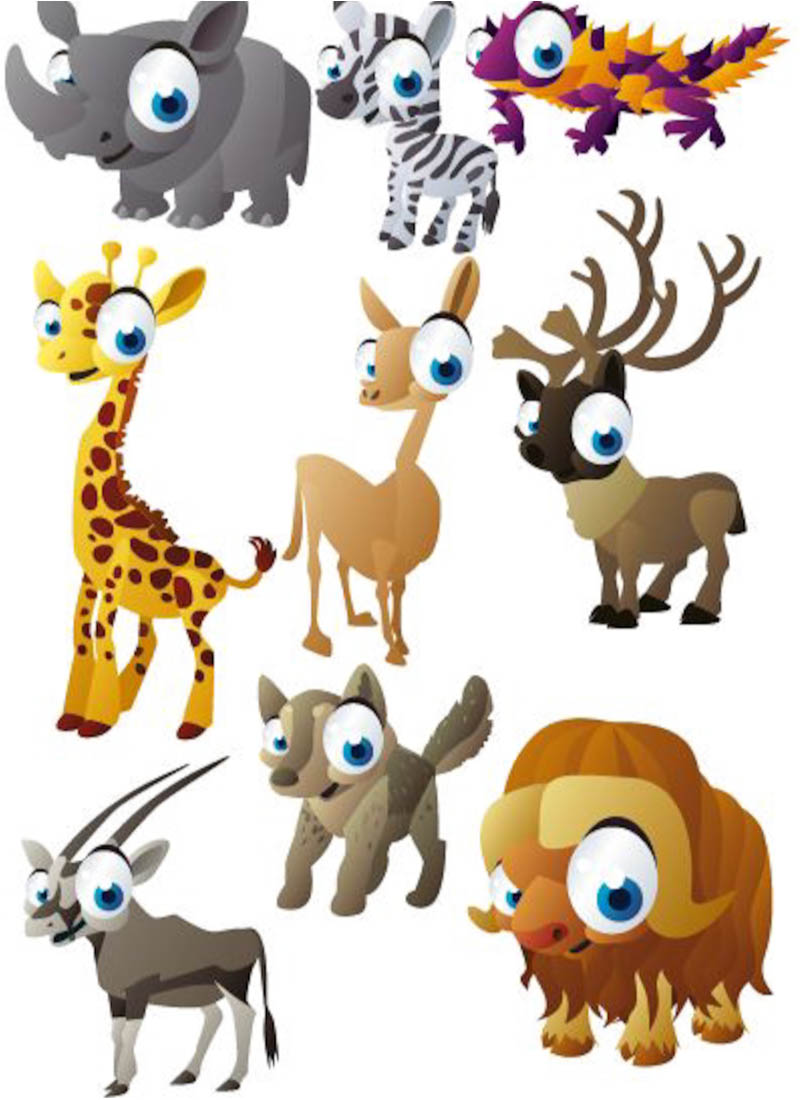 Funny Cartoons Animals Background 1 HD Wallpapers | amagico.com