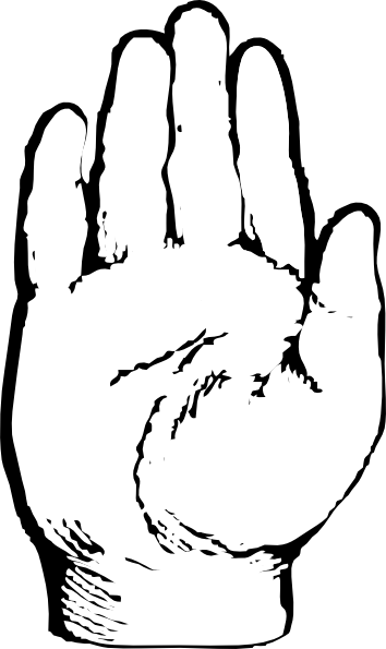 Outline Of An Hand clip art - vector clip art online, royalty free ...