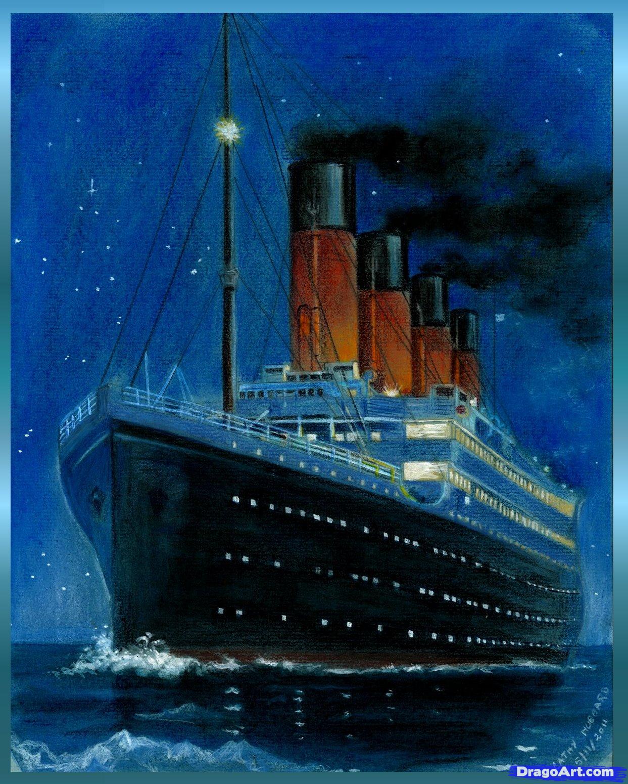 How to Draw the Titanic, Titanic, Step by Step, Boats ...